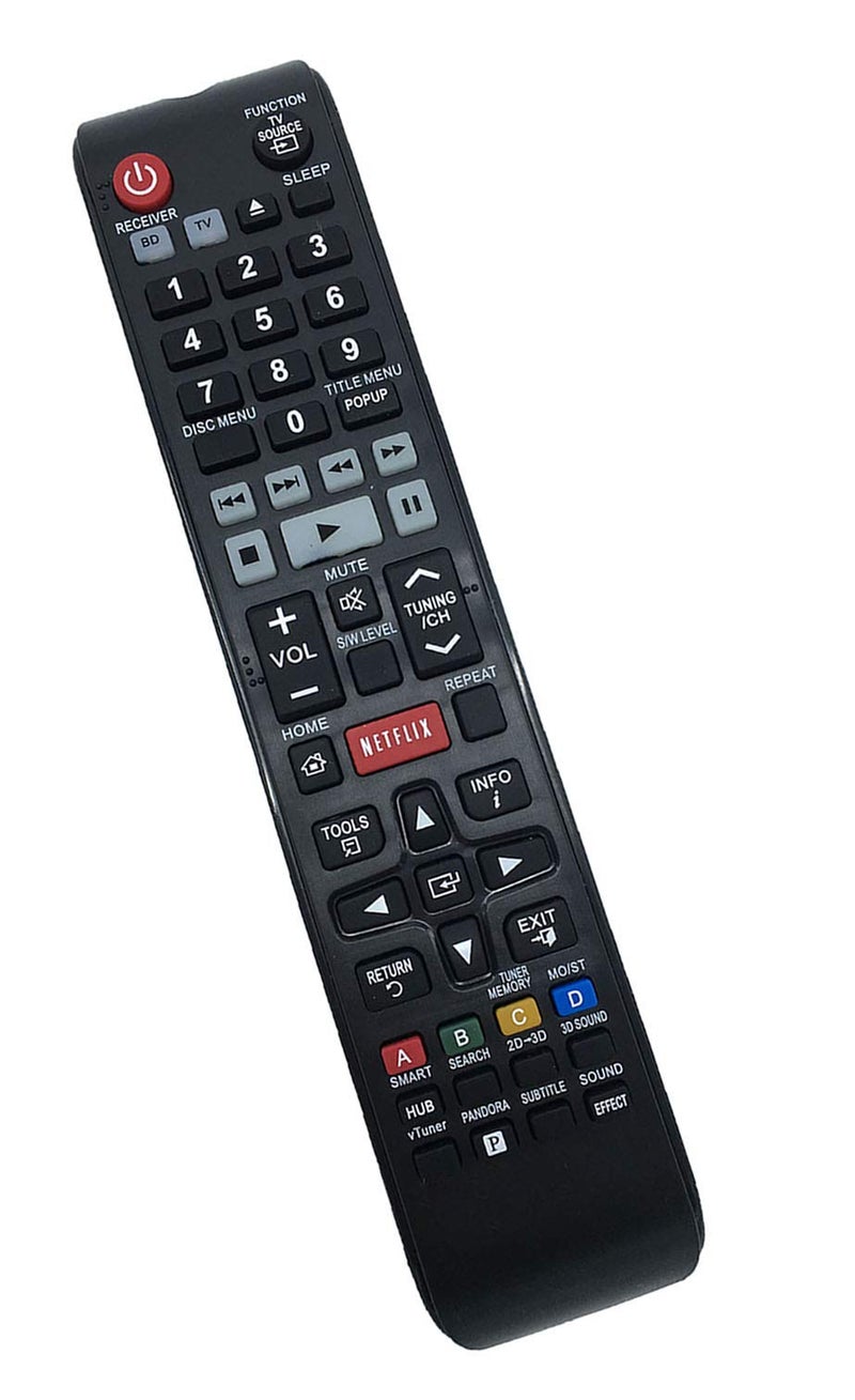 JustFine Replaced Remote Control Compatible for Samsung HT-E5500W HT-E3500 HTE4500ZA HT-EM53C HT-EM53C/ZA HT-E3500/ZA HTE5400/ZA Home Theater DVD TV BD Blu-ray Home Theater System - Image 1